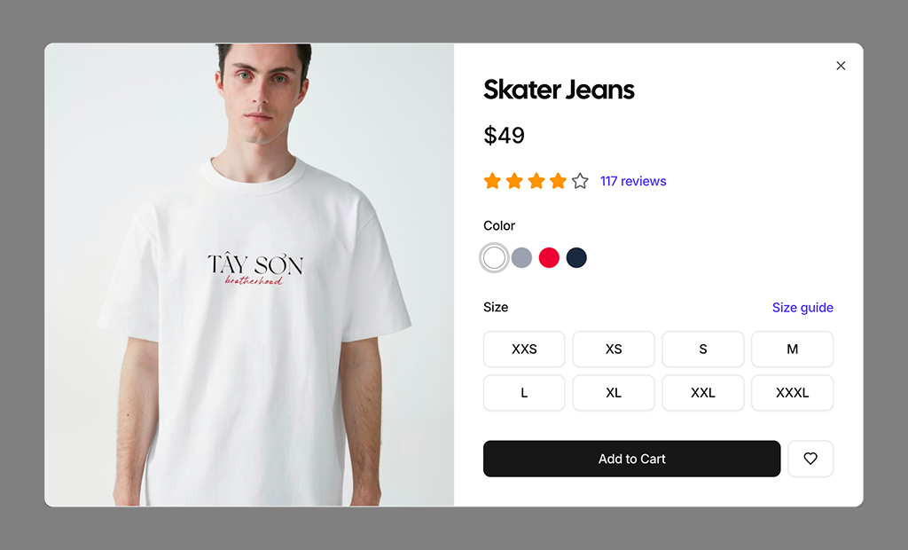 shadcn uishadcn product quickviews blocks block