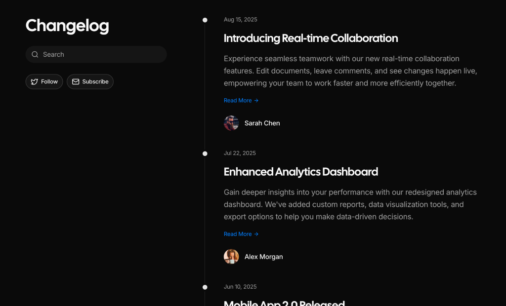 shadcn uishadcn changelog blocks block dark